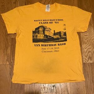 Walnut Hills High School WHHS Class of 1964 LXX Birthday Bash Reunion T Shirt M